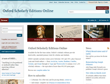 Tablet Screenshot of oxfordscholarlyeditions.com